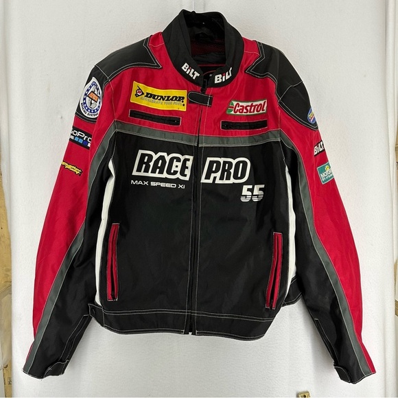 Other - Bilt Racer Biker Jacket Patches Men’s XL Black